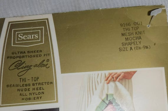 Vintage Sears Cling-alon Stockings New Mocha Ultr… - image 2