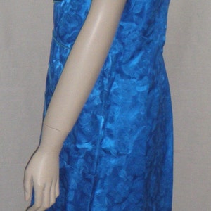 Vintage Royal Blue 1950's Wiggle Dress Size 18 Jacquard image 3