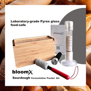 Sourdough Aliquot - Fermentation Tracker |  Set + Bamboo Box | Dough Rise Tube for Artisan Bread