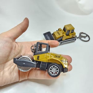 Construction Keychain Party Favor – Custom Kids Gift with Truck Stickers | Bulldozer Birthday Goodie Bag