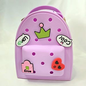 Mochila de crocodilo, Mini Mochila Infantil de EVA com Pingentes –– Sacola Colorida para Lembrancinhas de Festa