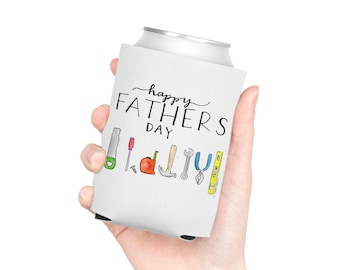 Fathers Day Can Cooler, Personalized Gift for Dad, Beer Cooler, BBQ Accessories, Unique Fathers Day Present