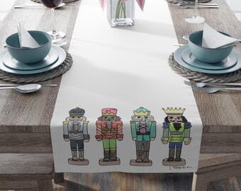 Tafelloper Notenkrakerparade | Vakantie notenkraker linnen accent