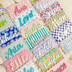 Personalized Acrylic Name Tag: Custom Backpack & Diaper Bag Tag