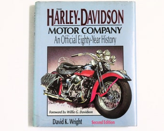 Harley-Davidson Motor Company eighty year history, hardcover book, 1987 second edition, illustrated, motorcycles reference non fiction books
