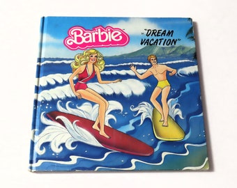 Barbie Dream Vacation book, Hasbro, story book, teen young adult, fiction, 1984, Barbie and Ken, illustrated book, hardcover