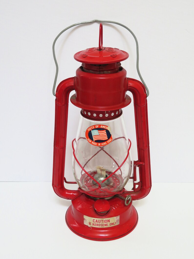RED Oil Lamp DIETZ JUNIOR Lantern 12 High Outdoor Etsy