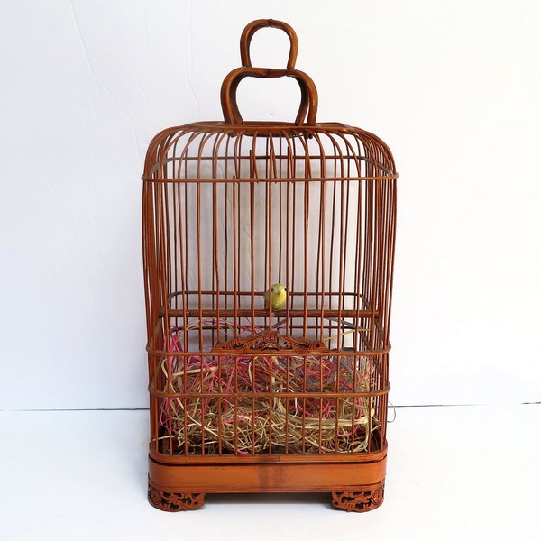 View of Wooden Bird Cage - Etsy