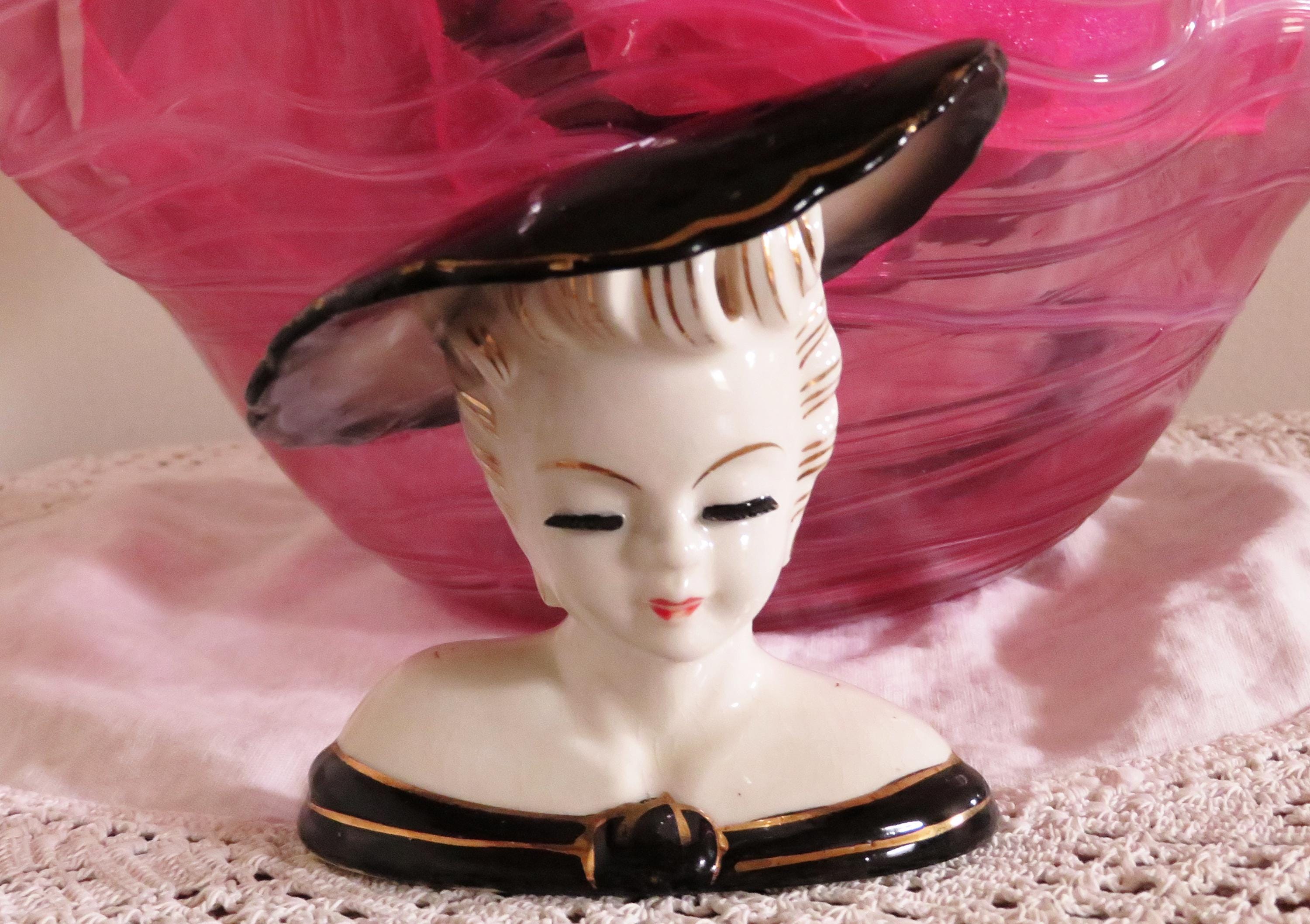 Napco Vintage Lady Head Vase - Etsy