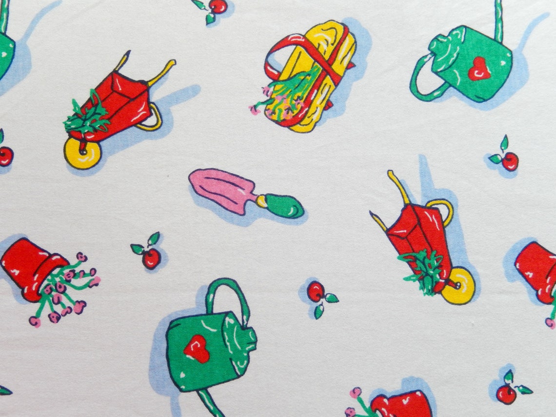 Gardening theme fabric sewing supply 3.3 yards long 66 Etsy