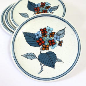 Vintage Mikasa Salad Plates: Cordon Bleu Hydrangea, Set of 4