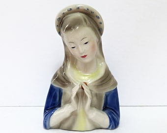 Goldscheider Vienna Madonna Bust, 1900s, home and living, religion and spirituality, Christian religion, Holy Mary, religious statuary