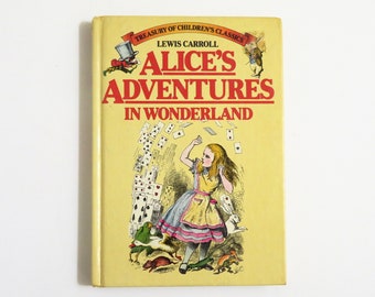 Alice's Adventures in Wonderland, Lewis Carroll, illustrator J. TENNIEL, hardcover book 1980 edition, children's literature, fantasy fiction
