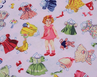 Dolls & Doll Clothes Hi-Fashion Fabric Timeless Treasures 1998 1 yd L 44" W light-weight cotton new unused fabric sewing supplies materials