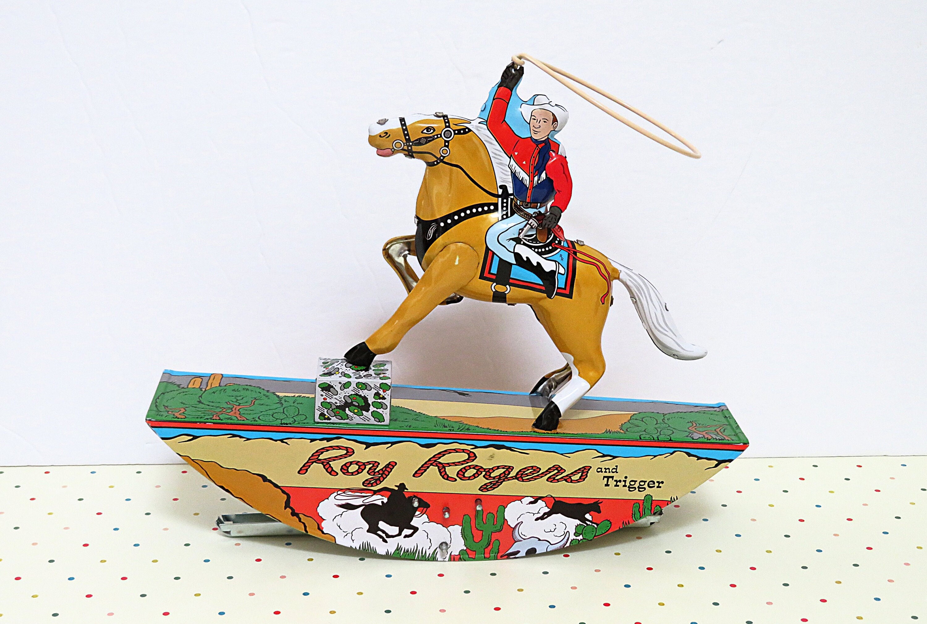 Wind Up Roy Rogers And Trigger Toy Vintage Roy Rogers Trigger Wind