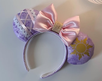 Rapunzel Princess Inspired Minnie Ears: Handmade Tangled Headband