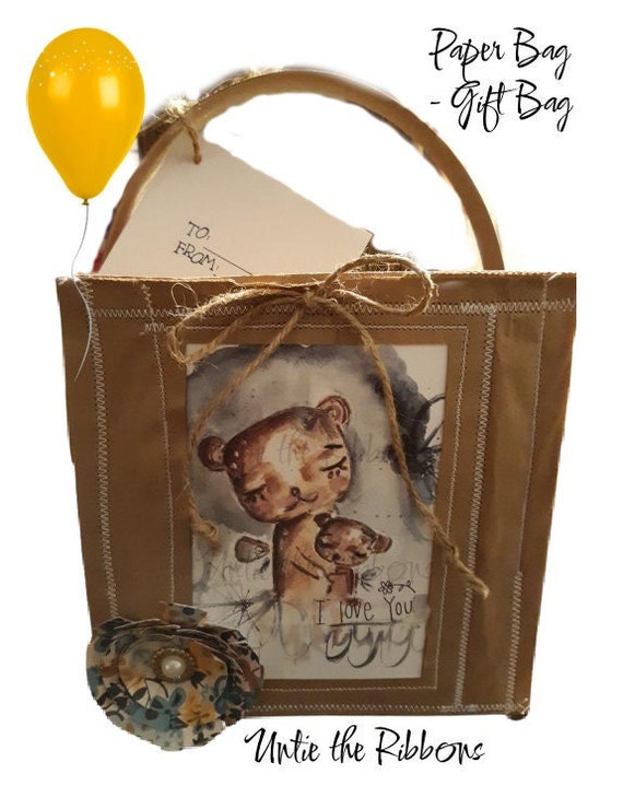 Paper Bag Gift Bag Sweet Lil' Bears (featuring Artwork by