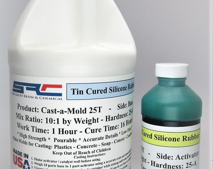 Castamold 25T Rtv Silicone Rubber for Mold Making 1/2 Etsy