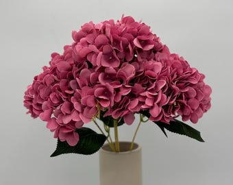 Konstgjord rodnande rosa hortensiabukett konstgjord blomsterarrangemang