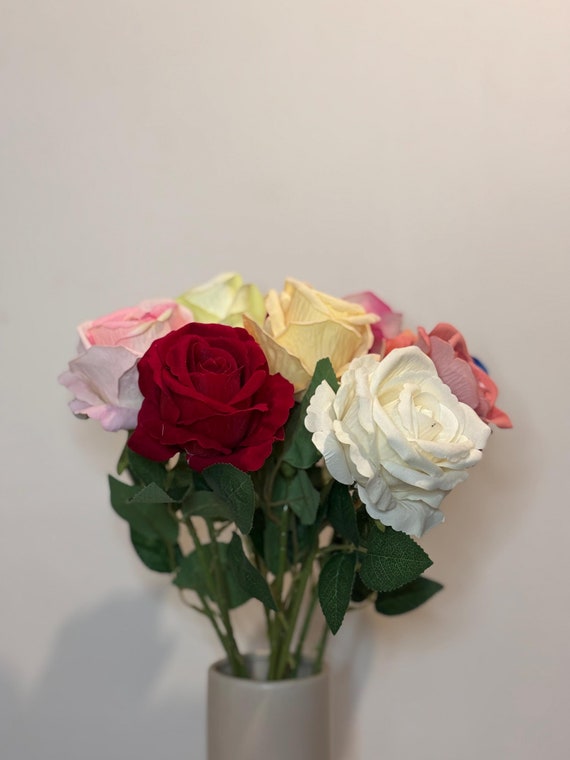 Velvet Touch Artificial Rose: Faux Floral Arrangement, DIY Wedding Decor