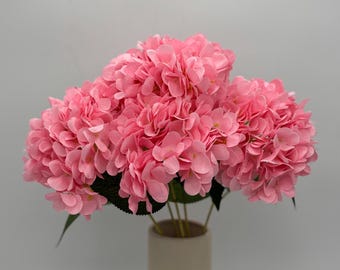 Konstgjord rosa hortensiabukett konstgjord blomsterarrangemang