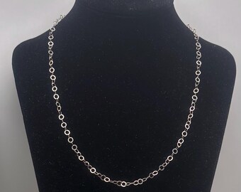Vintage 80s 925 1mm Woven Chain ~18.25 18 1/2 Inches Sterling