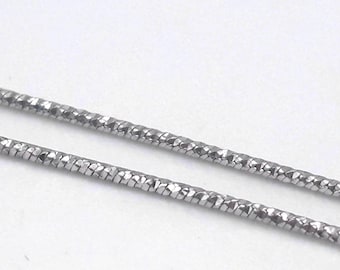 Vintage 80s 925 1mm Woven Chain ~18.25 18 1/2 Inches Sterling