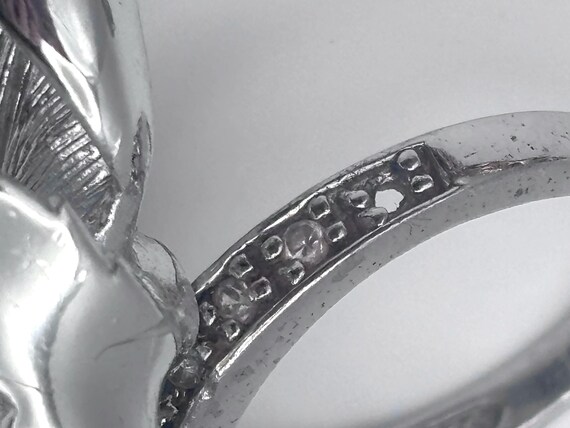 2000s 925 Dimensional Leaf Ring Size 7 Sterling S… - image 5