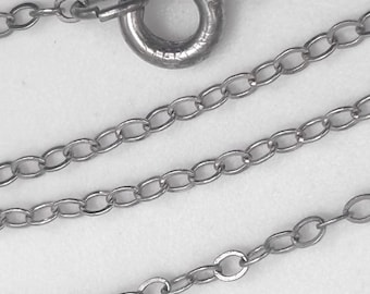Vintage 80s 925 1mm Woven Chain ~18.25 18 1/2 Inches Sterling