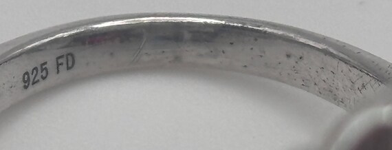 2000s 925 Dimensional Leaf Ring Size 7 Sterling S… - image 3