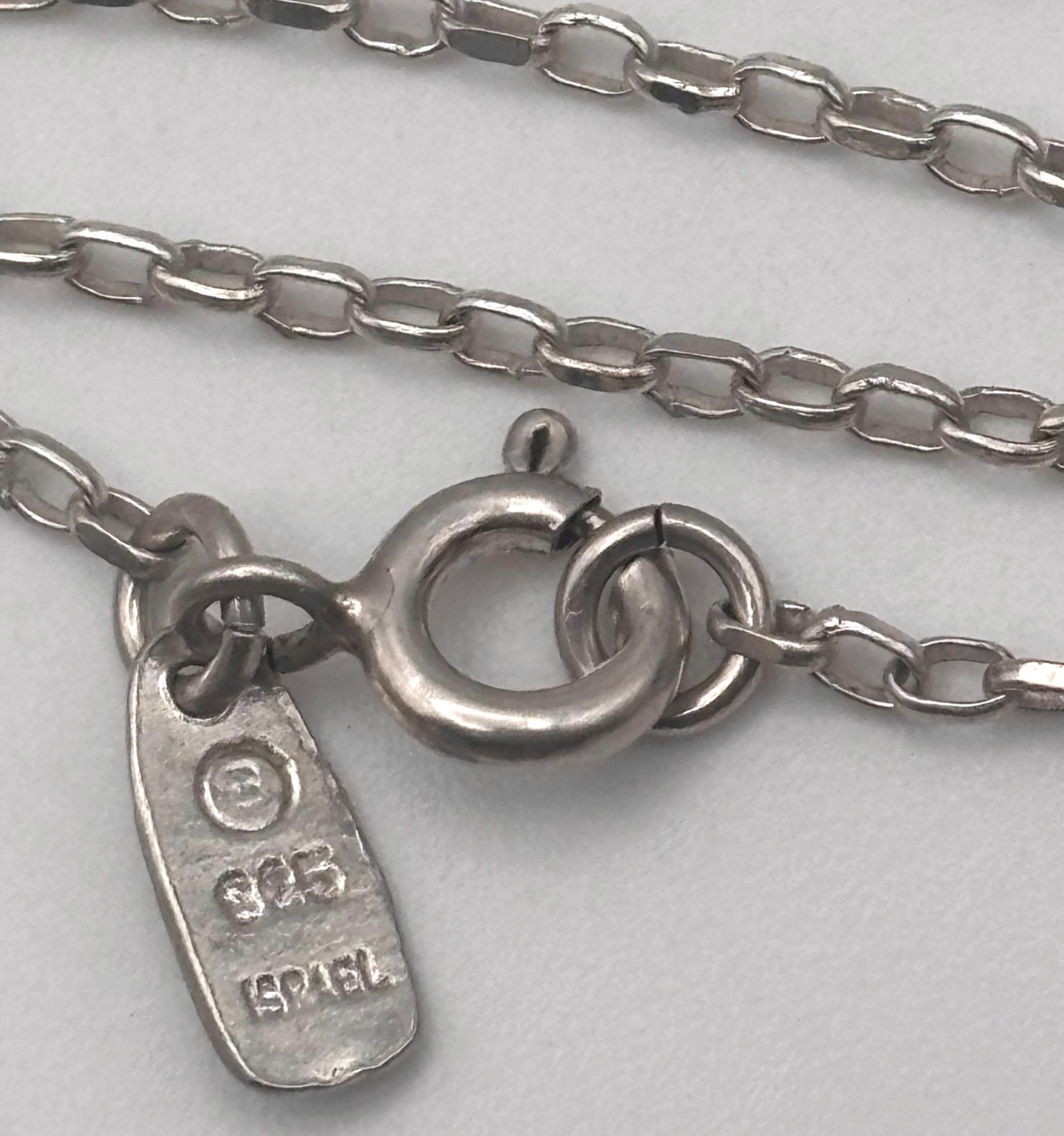 vintage silver 925 ネックレス　1980s〜 Vintage 80s Mens Silver Necklace - Etsy