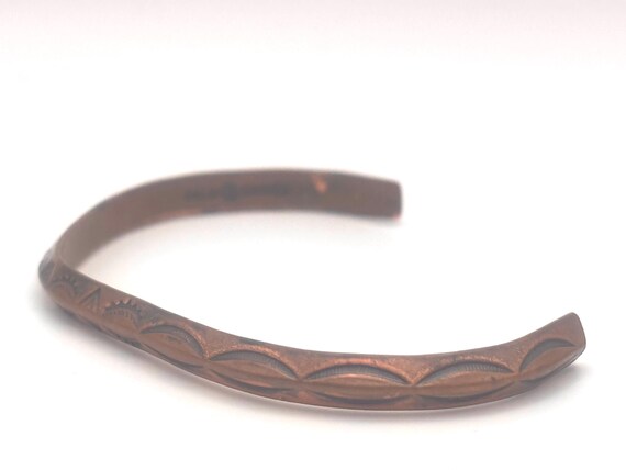 Vintage 70s Solid Copper Bracelet 7 Inches Wrist … - image 5