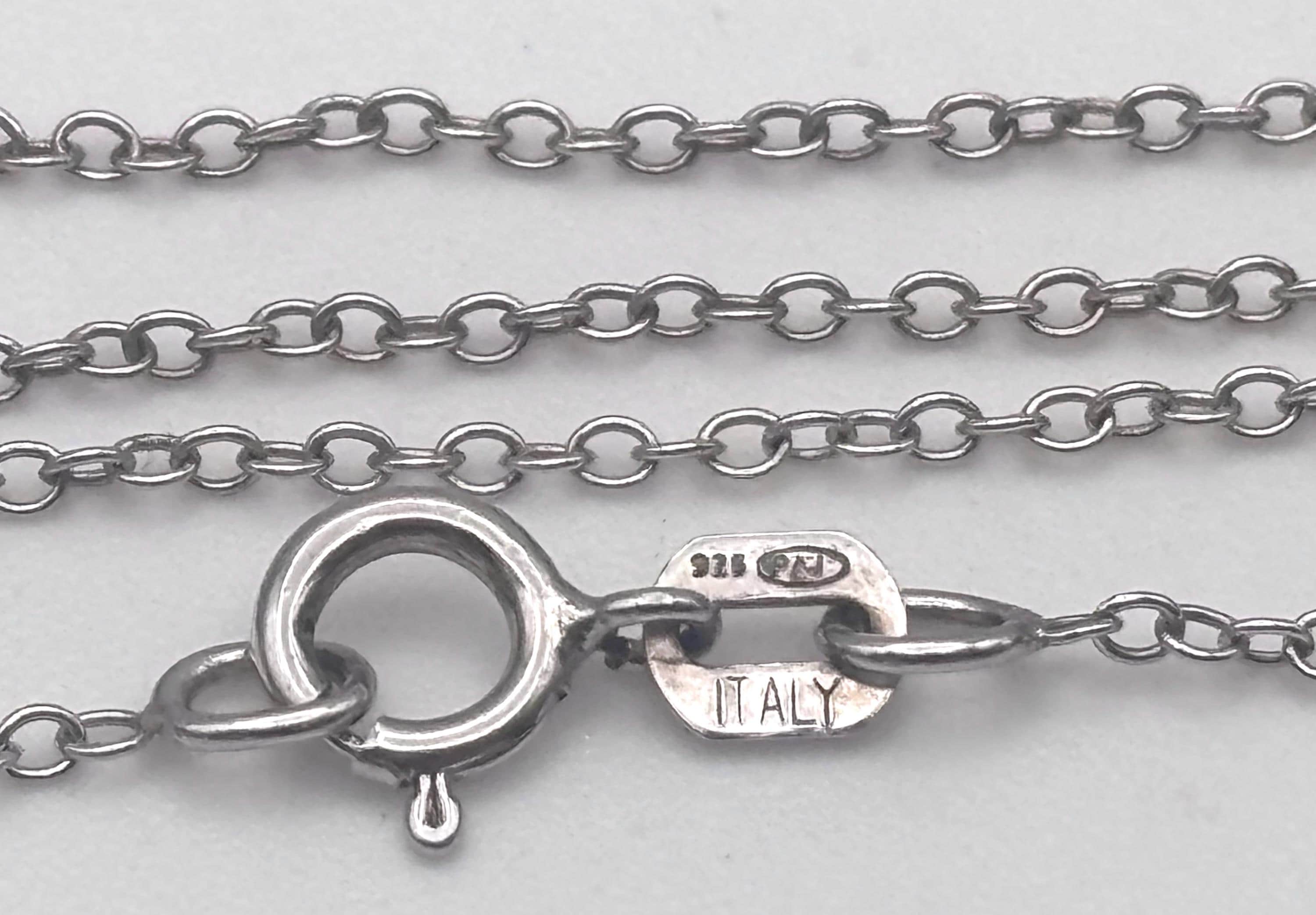 Vintage 925 Sterling Silver Italy Necklace - Etsy