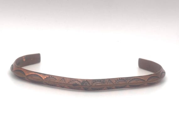 Vintage 70s Solid Copper Bracelet 7 Inches Wrist … - image 2