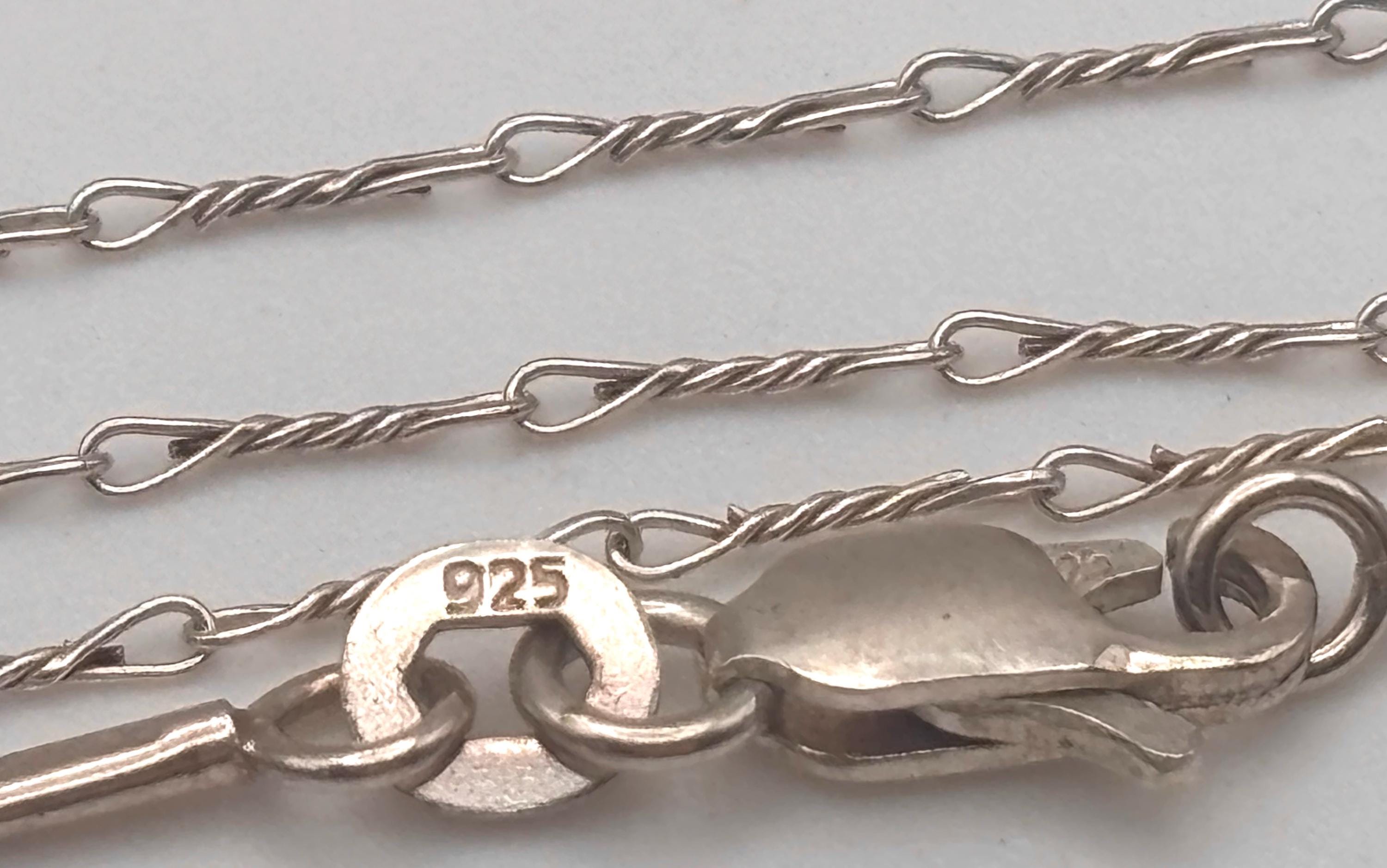 vintage silver925 ネックレス made in italy Sterling Silver Dainty Chain Vintage Necklace Made in Italy / 925