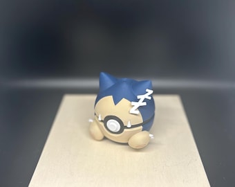 Sleepy Titan Monster Orb – #0143 | Lazy Giant Fan Art Figure | 3D Printed Snorlax Inspired