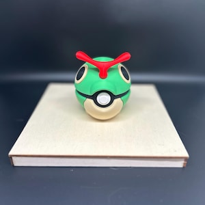 Forest Bloom Monster Orbs – #0010 to #0012 | Bug Evolution Display Set | 3D Printed Caterpie, Metapod, Butterfree Inspired