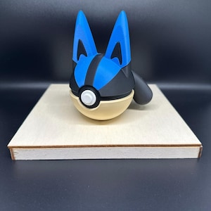 Aura Guardian Monster Orb – #0045 | Fighting Energy Creature | 3D Printed Lucario Inspired