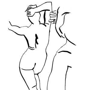 Pen and ink drawing - Back waggle