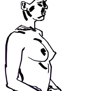 In the eyes - original marker pen pinup