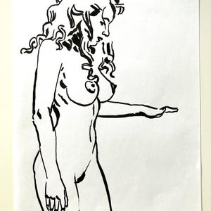 How high? - original marker pen pinup drawing