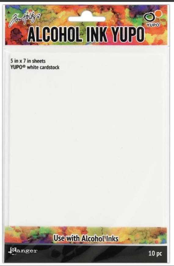 Tim Holtz® Alcohol Ink Yupo® White Card Stock 5 x 7, 10pc