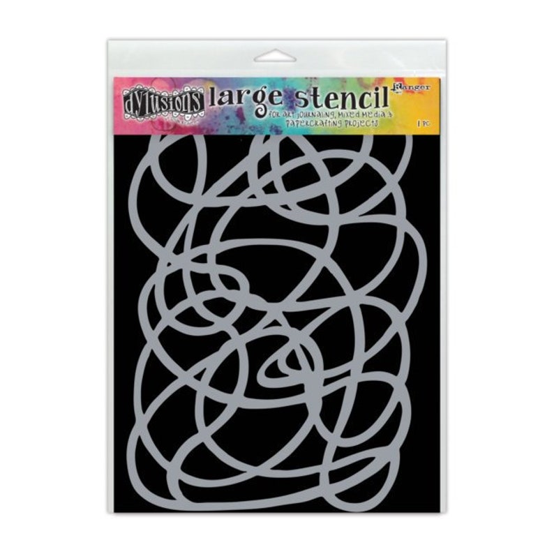Large Dylusions Stencil Squiggle