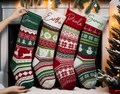 2024 Embroidered Christmas Stocking, Knitted Family Stocking, Personalized Xmas Stocking with Name,Holiday Stockings,Christmas Family Gifts 