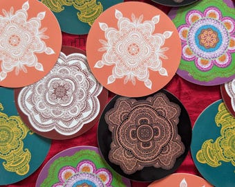 Mandala | Geometrics | Waterproof Stickers | Scratch-resistant Stickers | Dishwasher-safe Stickers |