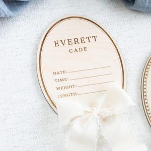 Letrero con el nombre del nacimiento de un niño, letrero con el nombre del hospital, decoración para la habitación de un bebé, regalo para baby shower, marcador de hitos para niño, tarjetas de hitos, accesorio fotográfico