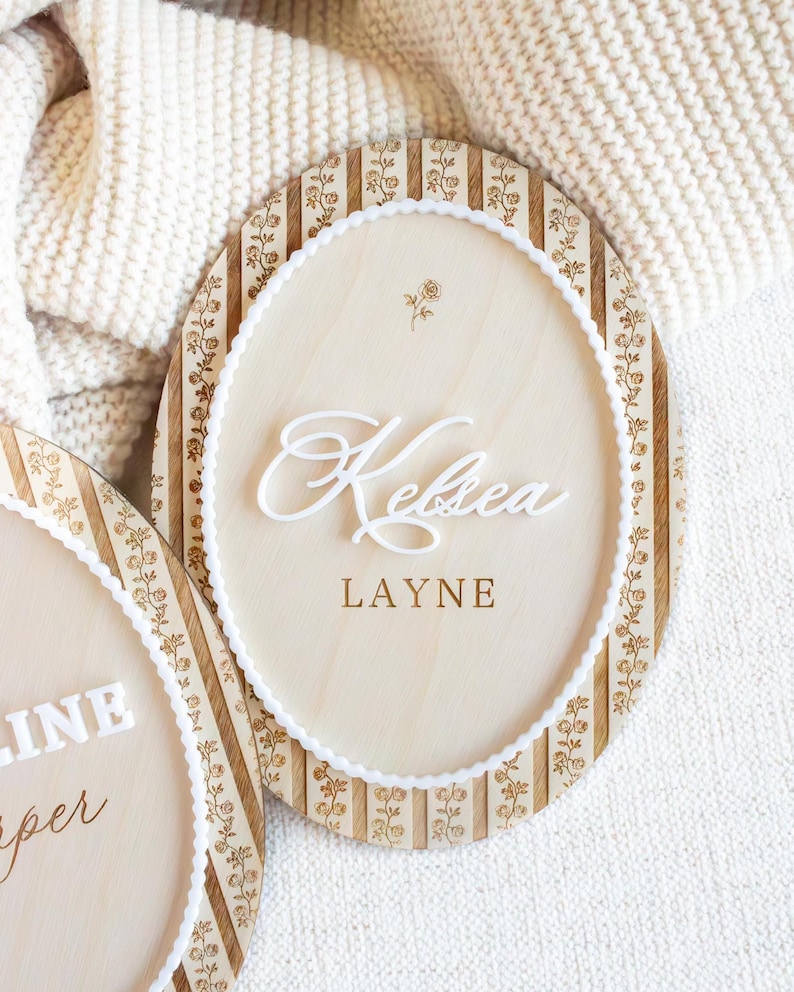 Personalized Baby Name Announcement Sign, Wooden Birth Name Plaque ...