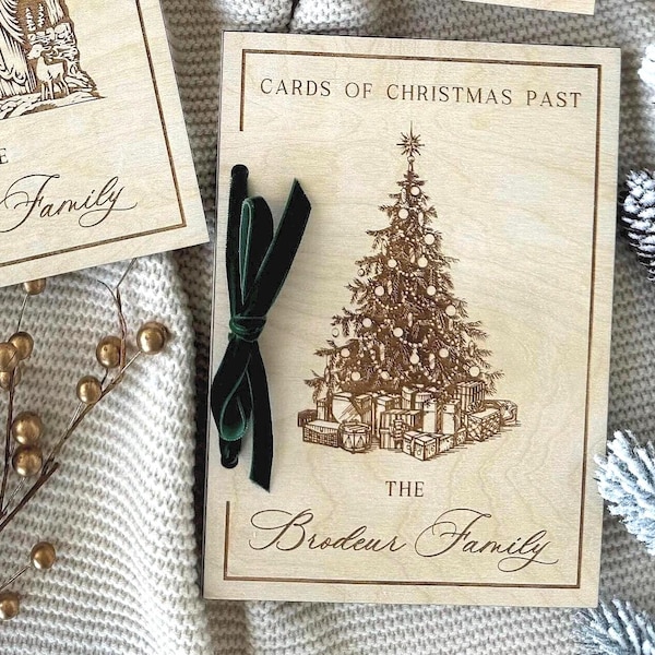 Cards of Christmas Past Keepsake Album: Personalized Family Card Book, Card Keeper