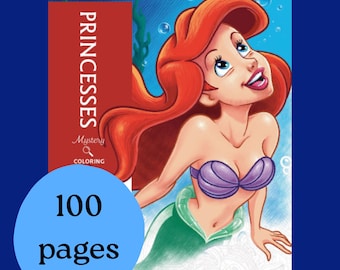 Disney mystery color by number book for gifts, birthday, Christmas- digital coloring only