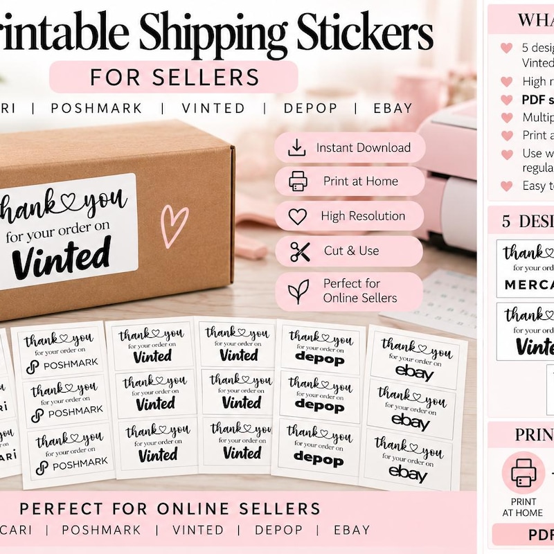 Resell Sticker Vinted Packaging Stickers - Etsy